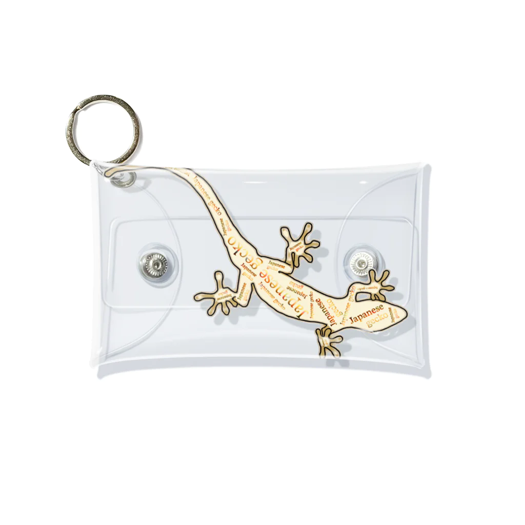 LalaHangeulのJapanese gecko(ニホンヤモリ)　英語デザイン Mini Clear Multipurpose Case