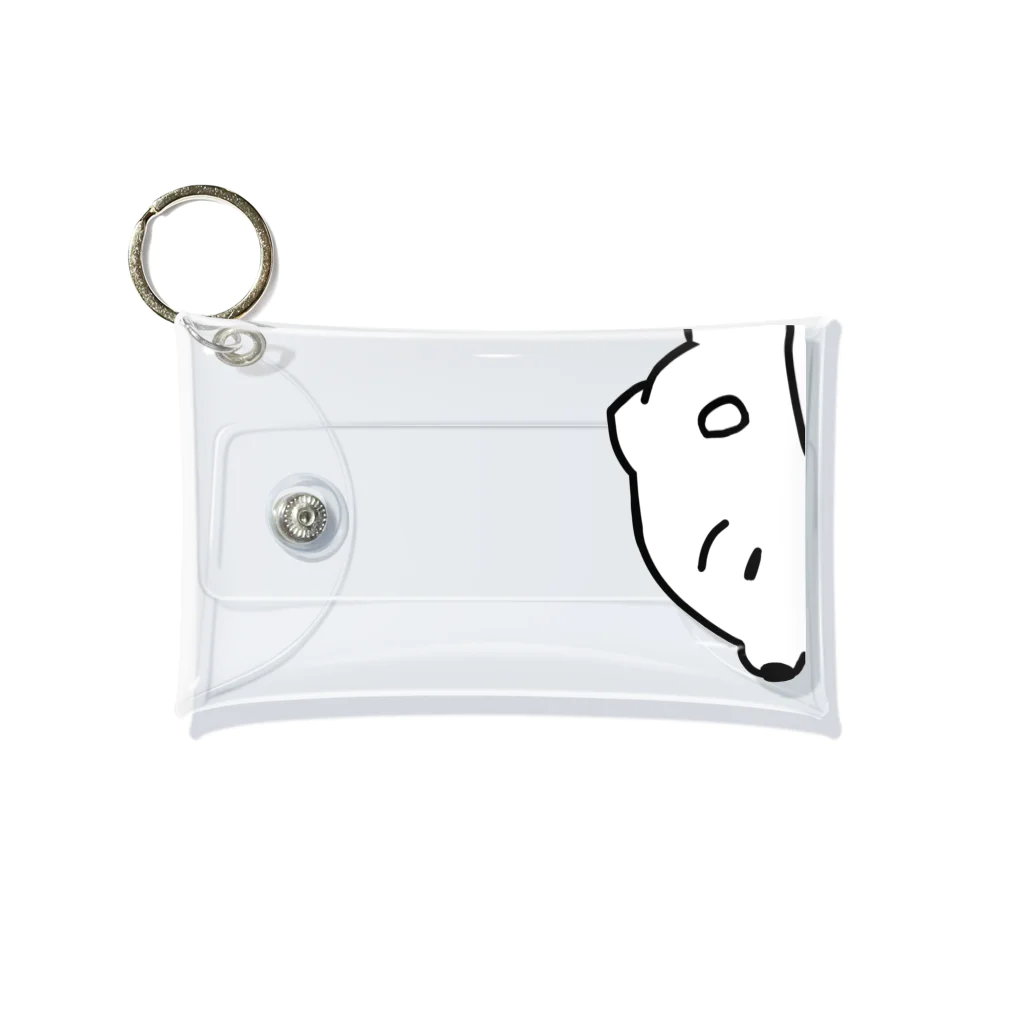 ラクガキ絵のだれてる白い生き物 Mini Clear Multipurpose Case