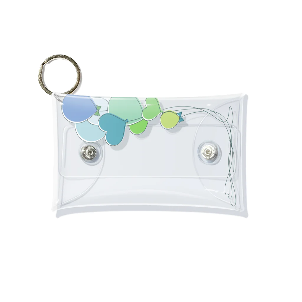 hanaの推し活ショップのblue ＆ green balloon Mini Clear Multipurpose Case