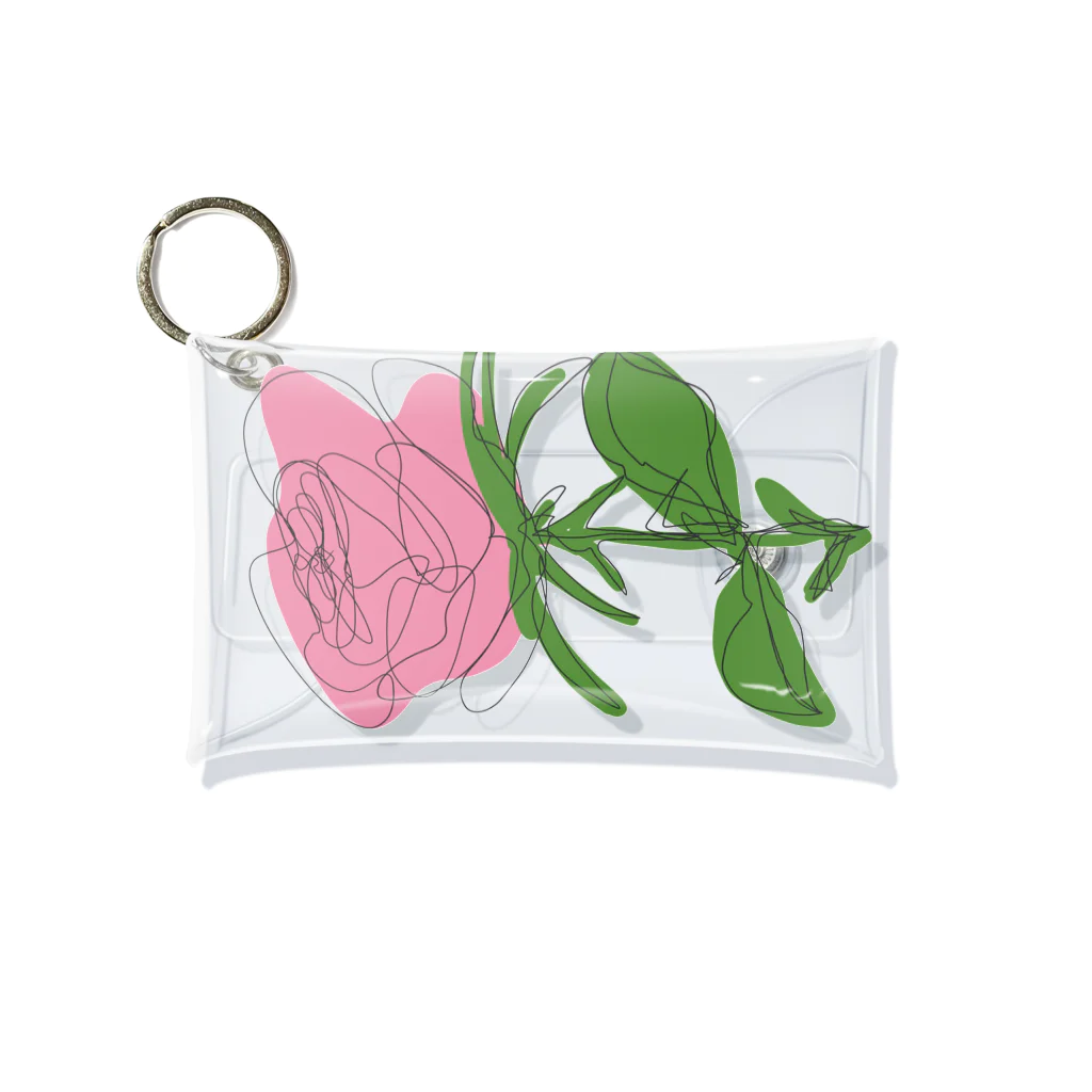 サラスシのmy ROSE ピンク Mini Clear Multipurpose Case