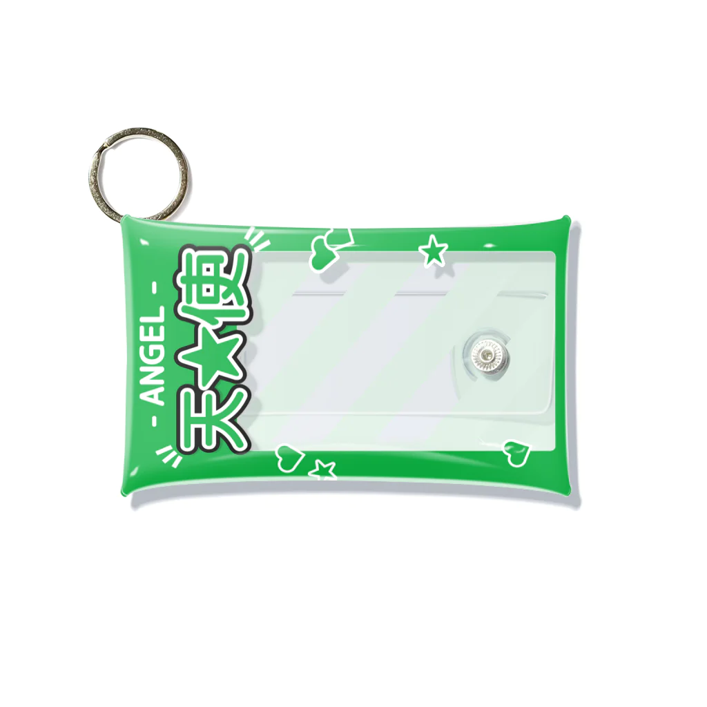 ドルオタ - アイドルオタク向けショップの『ANGEL - 天使』推しチェキケース【緑】 Mini Clear Multipurpose Case