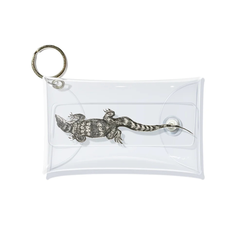 cats&reptiles cafe Odd eyeの墨(ズミ)オオトカゲグッズ。 Mini Clear Multipurpose Case