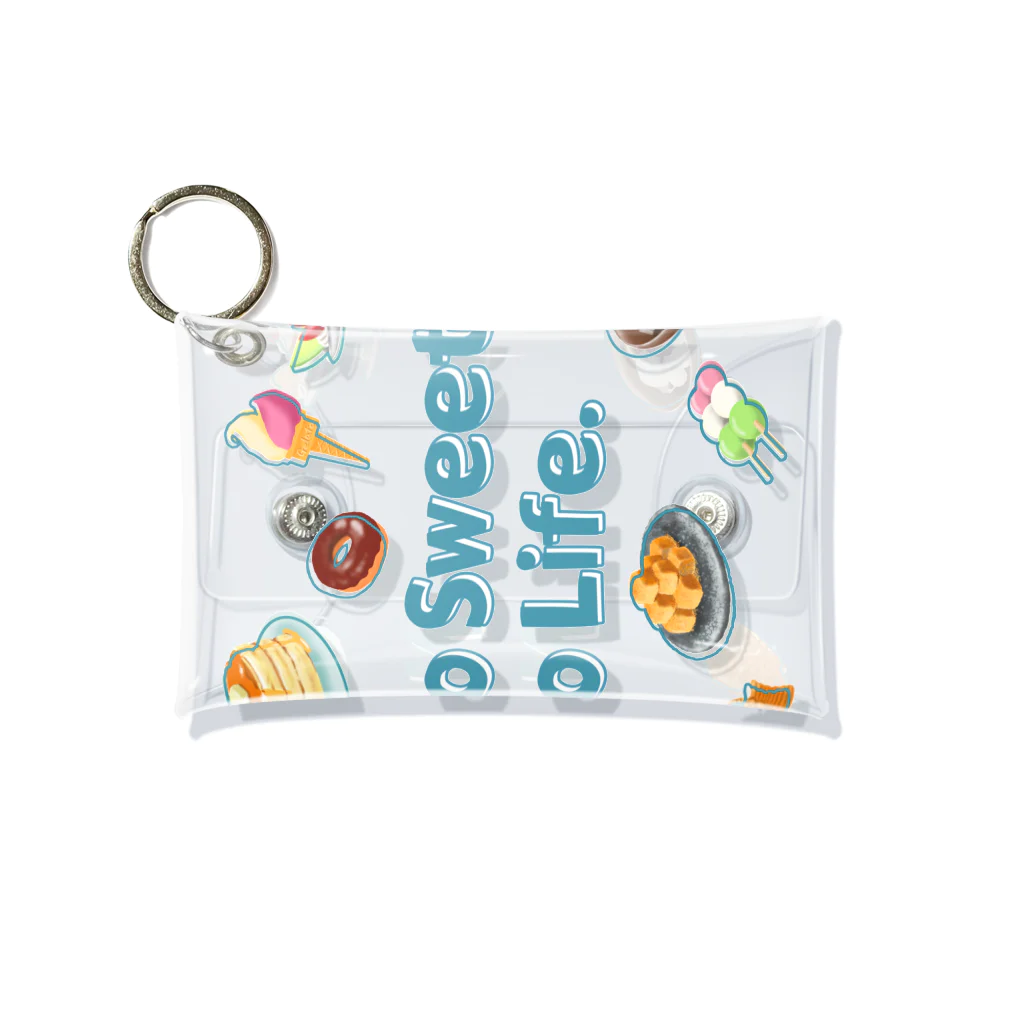 SU-KUのNo Sweets,No Life. Mini Clear Multipurpose Case