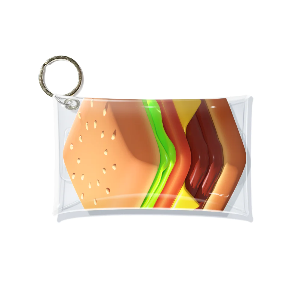 -Aki-のCube Hamburger ミニクリアマルチケース
