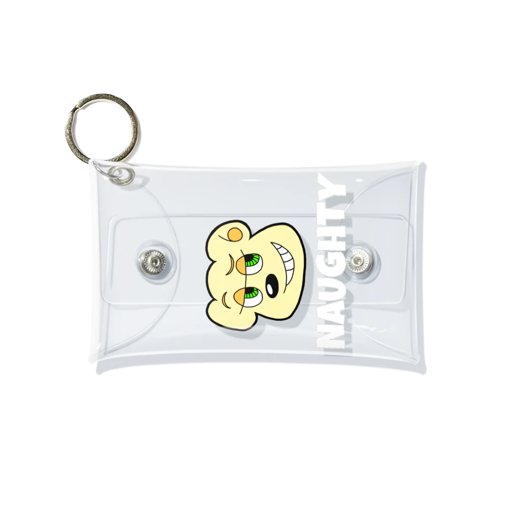 NAUGHTYのNAUGHTY BEARくん (WHT) Mini Clear Multipurpose Case