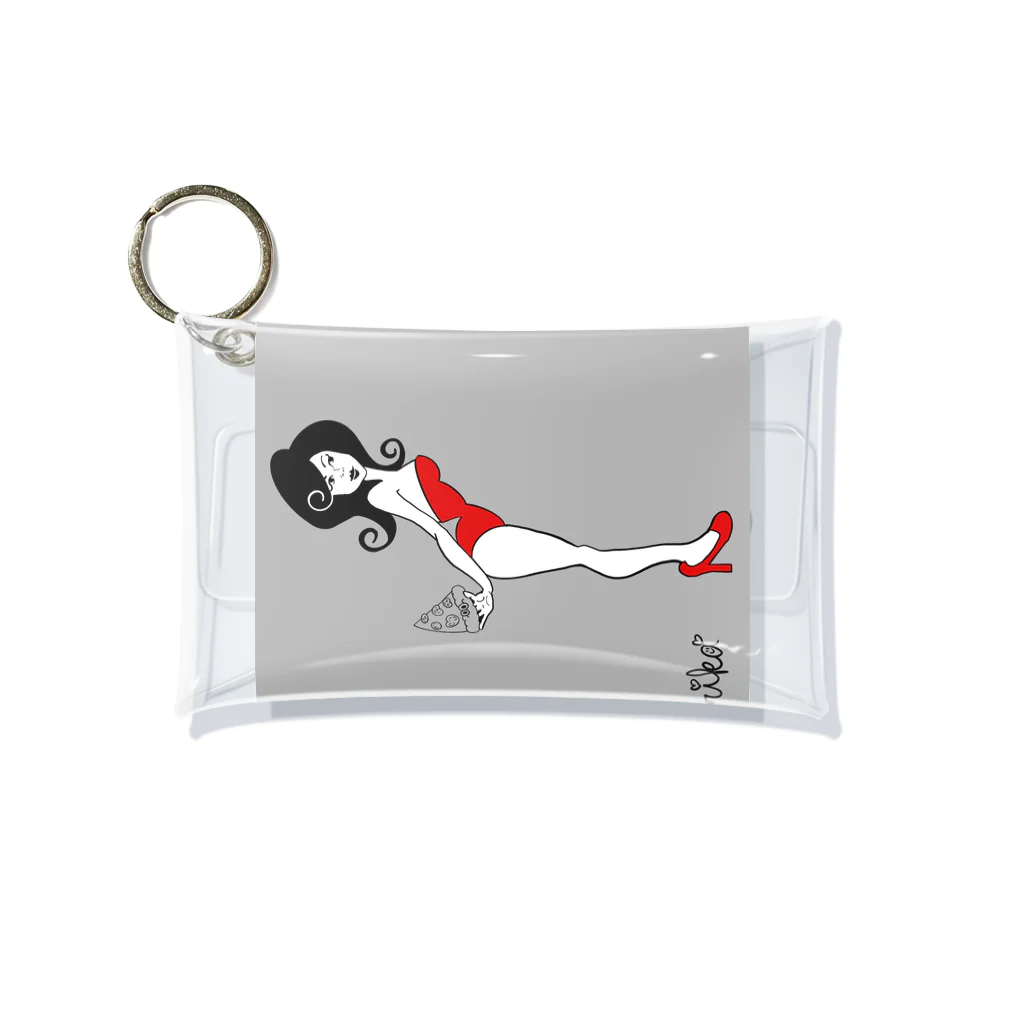 i_am_erika_i_am_ericのPIZZA GIRLとPINUPGIRL Mini Clear Multipurpose Case