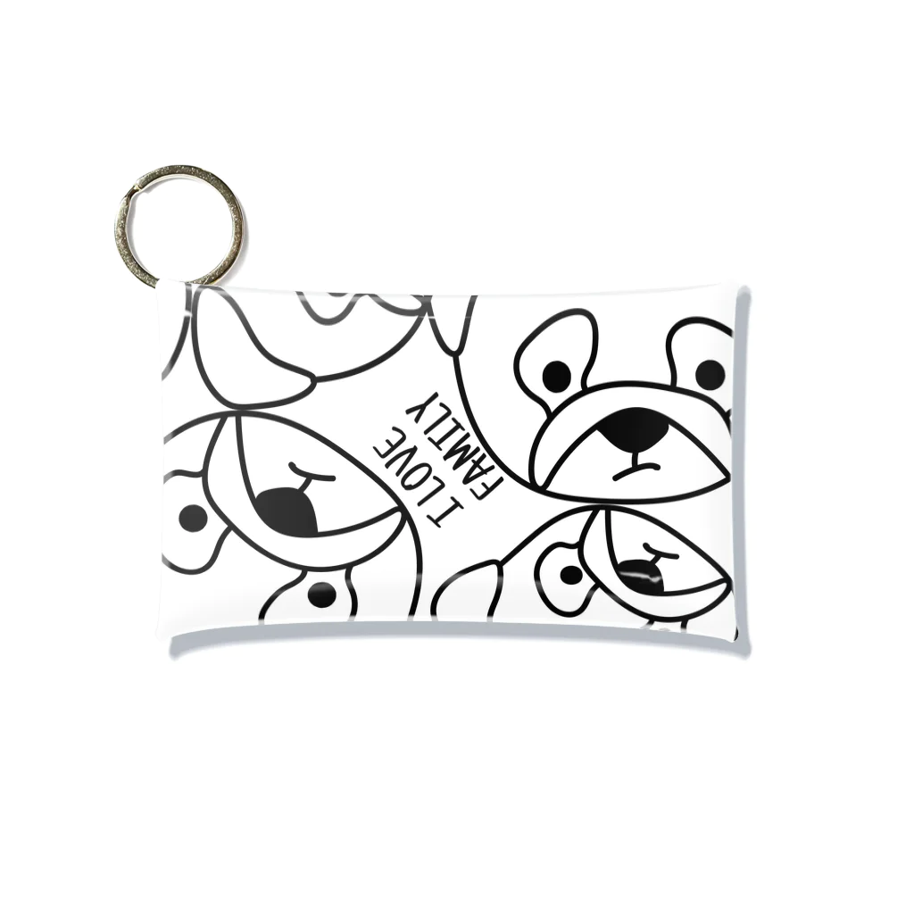 3kids2のDog family Mini Clear Multipurpose Case