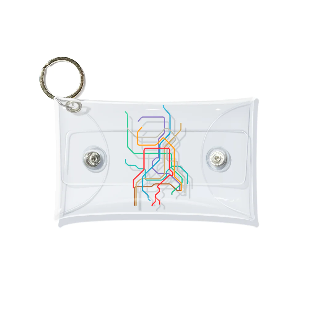 DRIPPEDの東京メトロ路線図-TOKYO METRO-東京地下鉄路線図- Mini Clear Multipurpose Case