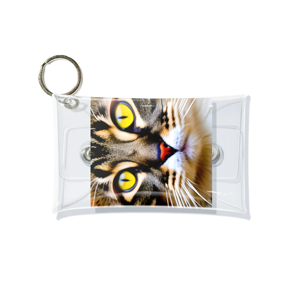 gatto solitario(物寂しげな猫)のドアップな猫！ Mini Clear Multipurpose Case