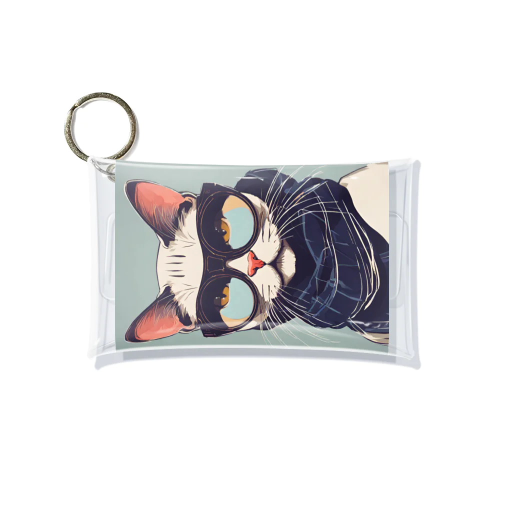 neko_skipのオサレキャットよしお Mini Clear Multipurpose Case