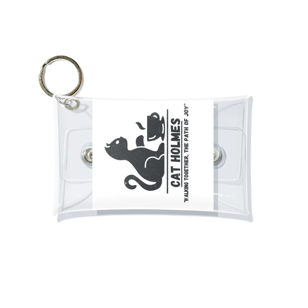  cat Holmesのdaily life at home Mini Clear Multipurpose Case