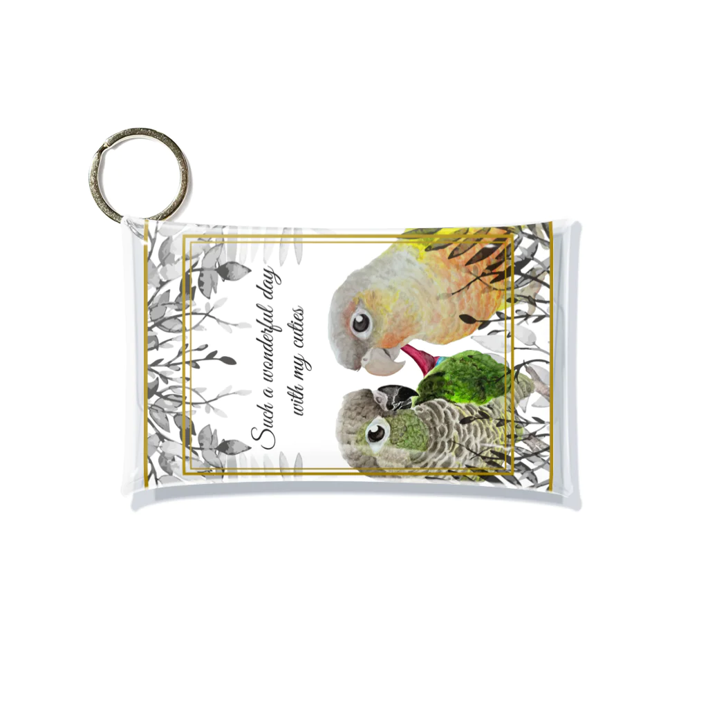 mariechan_koboの050 Such a wonderful day ウロコインコノーマル＆パイナップル Mini Clear Multipurpose Case