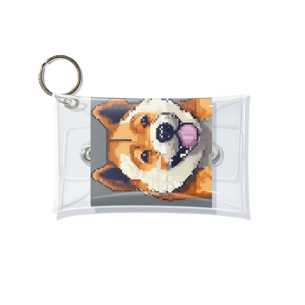 ドットドッグのドット絵の犬 Mini Clear Multipurpose Case