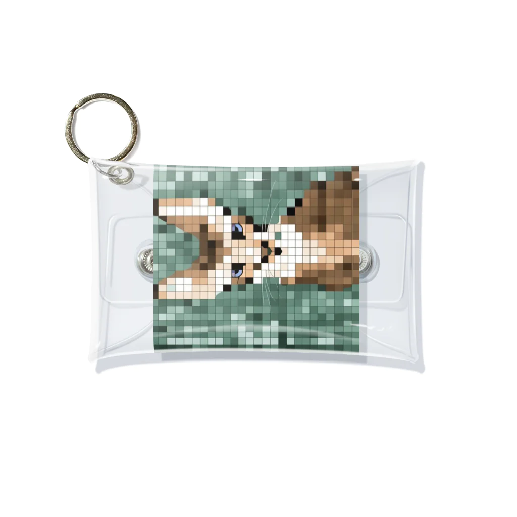 kindonesiaのドット絵のヒマラヤンキャット Mini Clear Multipurpose Case