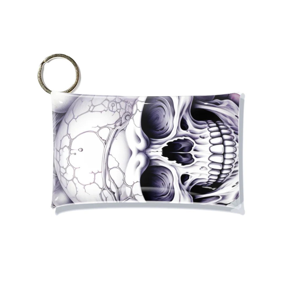 LCOMLのフルーツに囲まれたSKULL Mini Clear Multipurpose Case