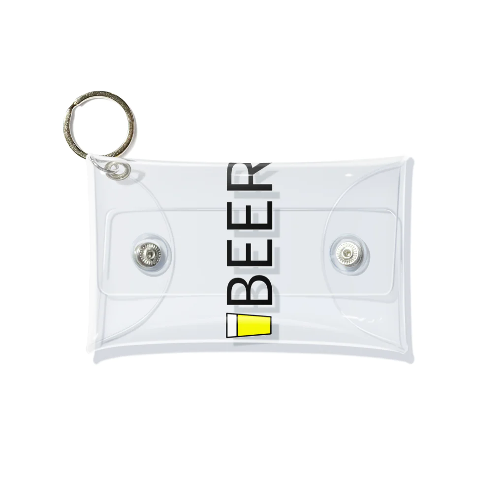 BEERのビール_ロゴ(透過) Mini Clear Multipurpose Case