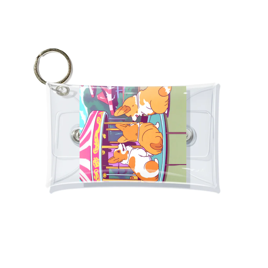 Cute dogsのI love my dogs Mini Clear Multipurpose Case