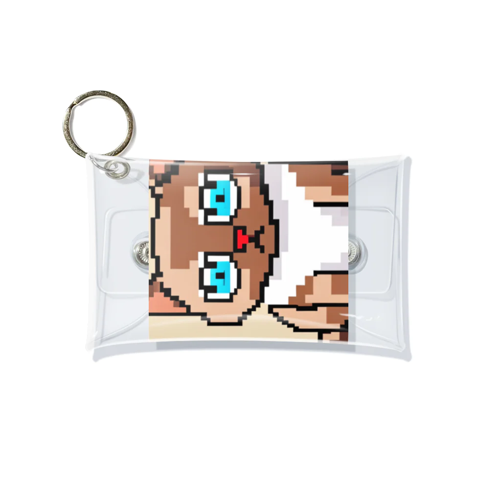 koba777のドット絵マンチカン Mini Clear Multipurpose Case