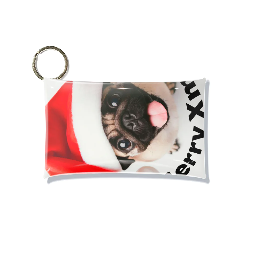 isshi1002のXmas Pug Mini Clear Multipurpose Case