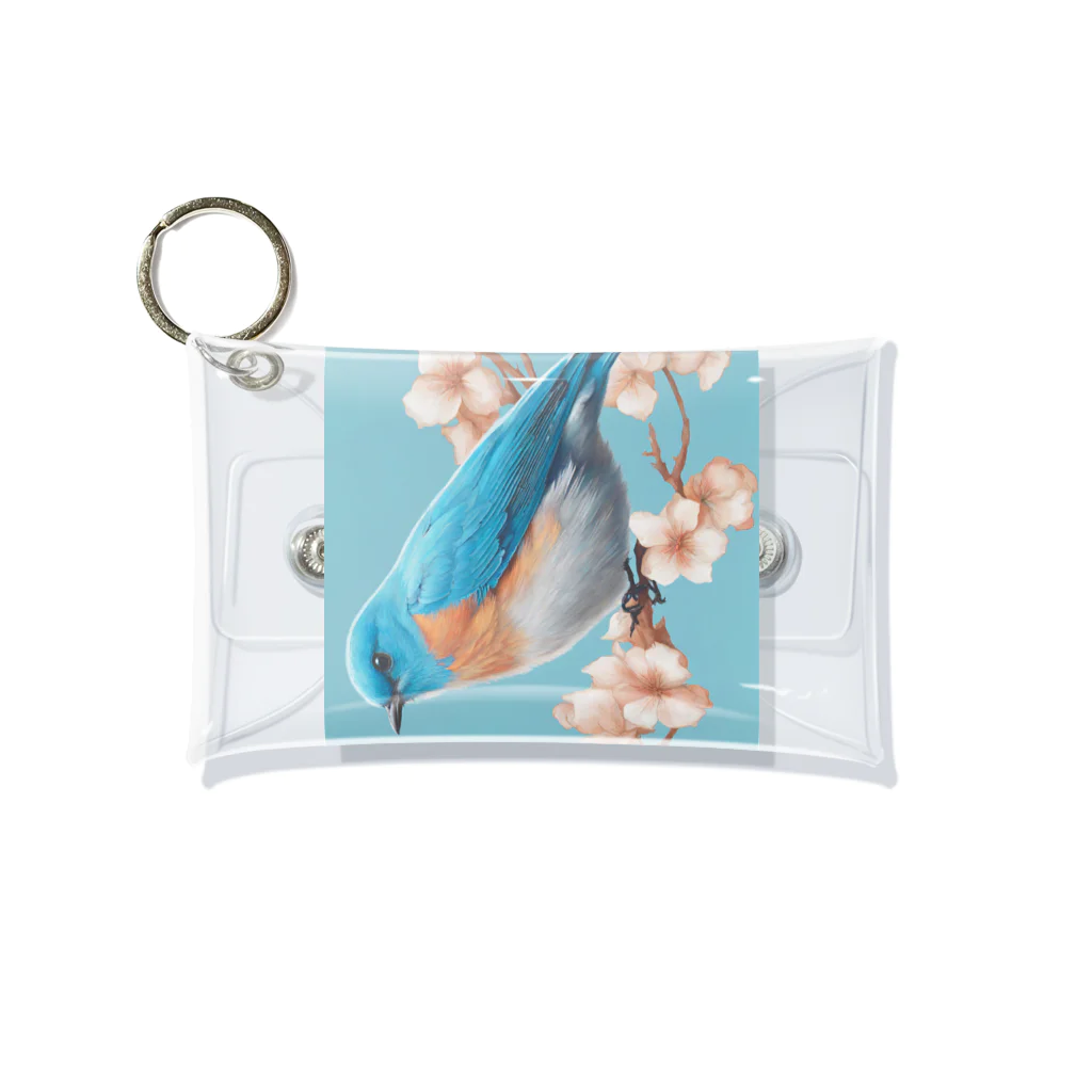 ❤︎cute❤︎のbeautiful blue bird Mini Clear Multipurpose Case