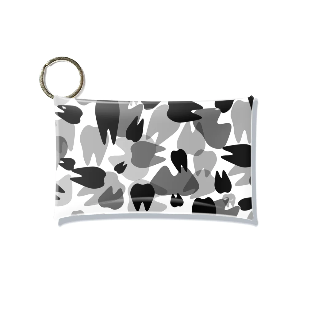 KAAK studioのTooth camo グレー Mini Clear Multipurpose Case