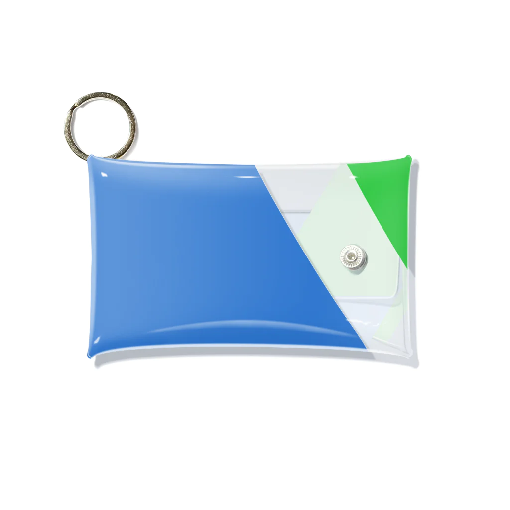 minimaltのミニマリズムデザインな気分　青と緑 Mini Clear Multipurpose Case