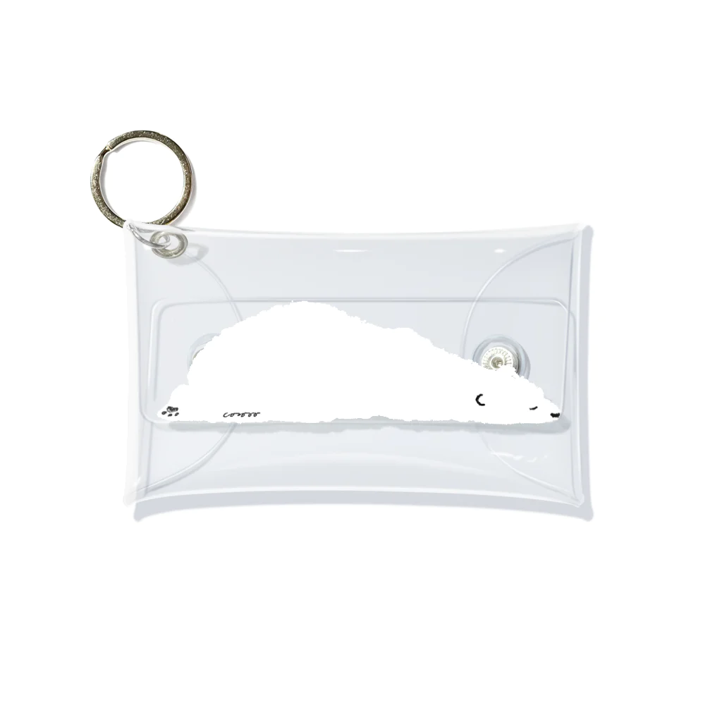 しろくまのかばん屋さん（SUZURI店）のとけたように ねむる しろくま Mini Clear Multipurpose Case