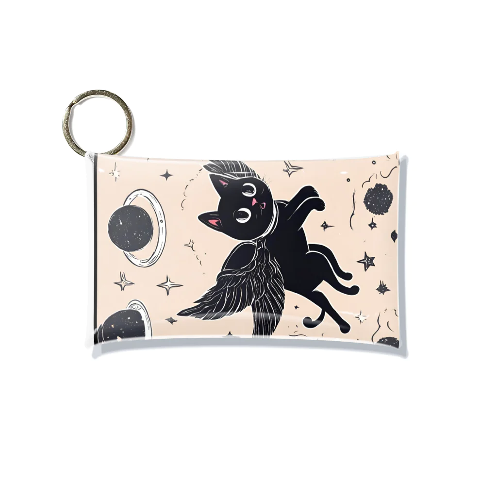 宇宙黒猫キョロちゃんの宇宙黒猫キョロちゃん(惑星) Mini Clear Multipurpose Case