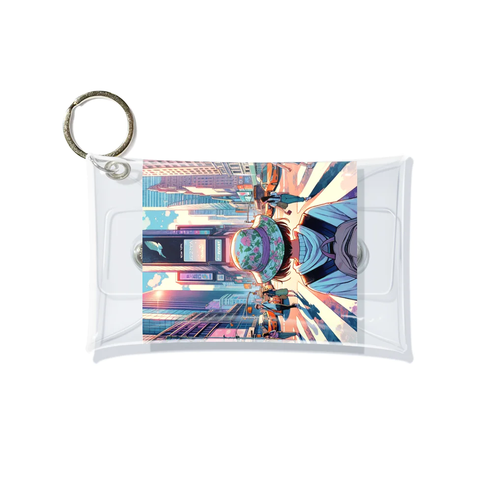 Artful Whiskersの一人旅の少女 Mini Clear Multipurpose Case