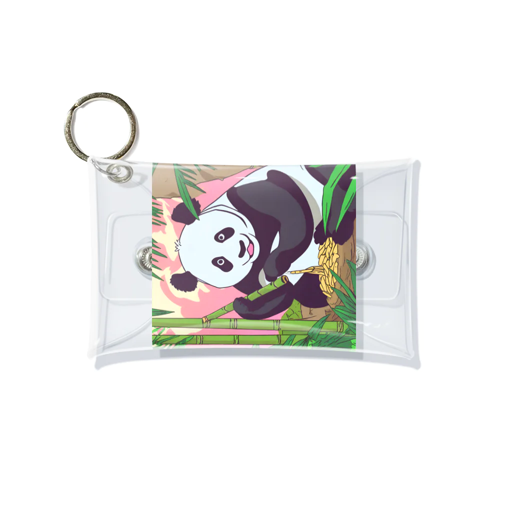 アニマルズの笹のパンダ Mini Clear Multipurpose Case