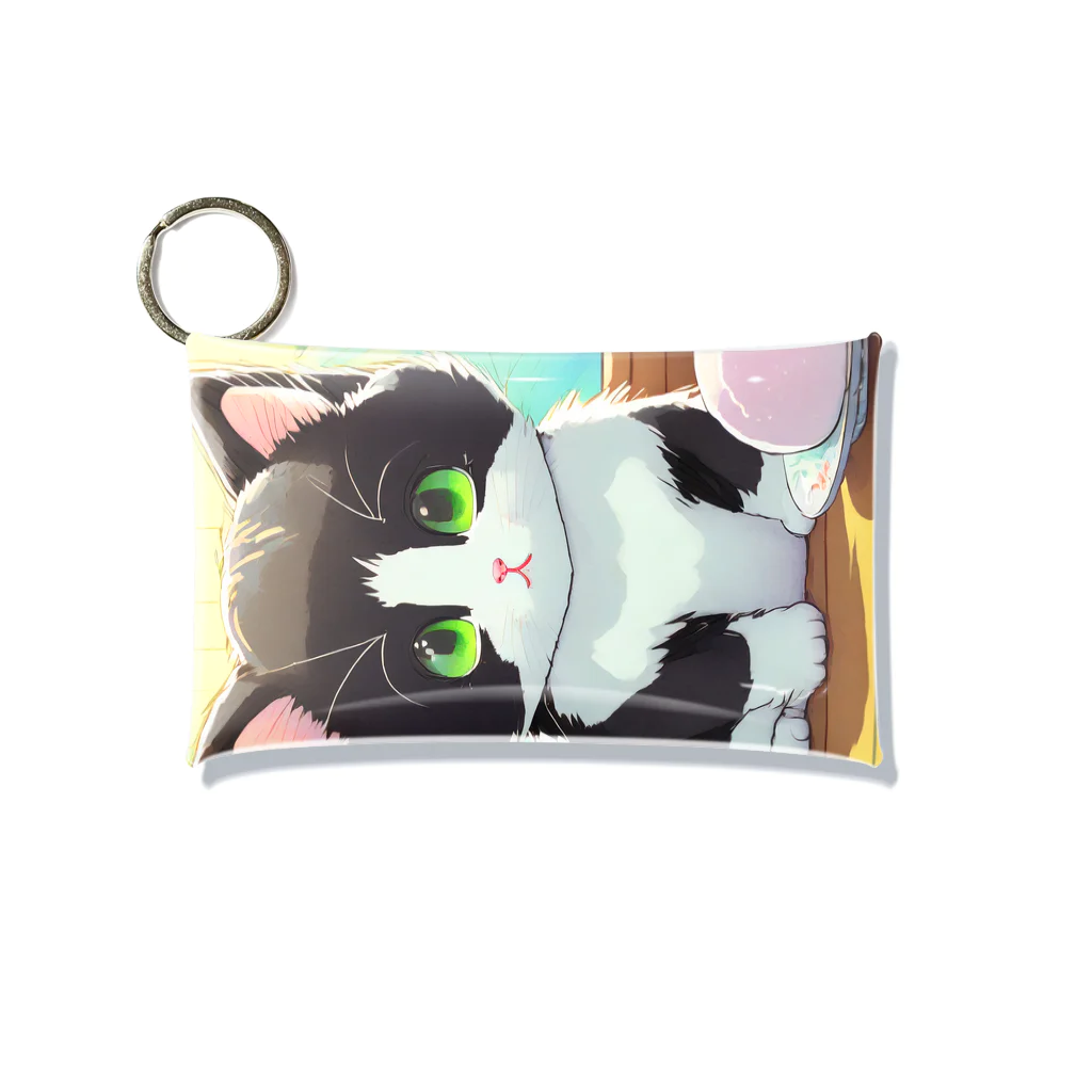 yoiyononakaのお餅と白黒猫 Mini Clear Multipurpose Case