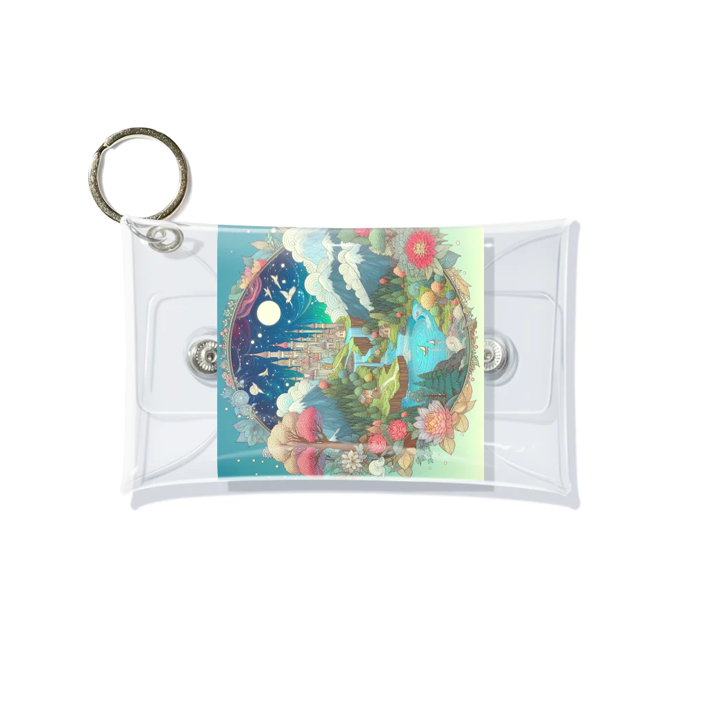 Lovers-chapelの美しい城 Mini Clear Multipurpose Case