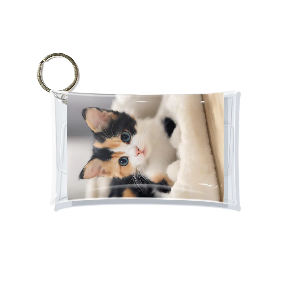 癒しリフレッシュの愛らしい子猫ちゃん Mini Clear Multipurpose Case