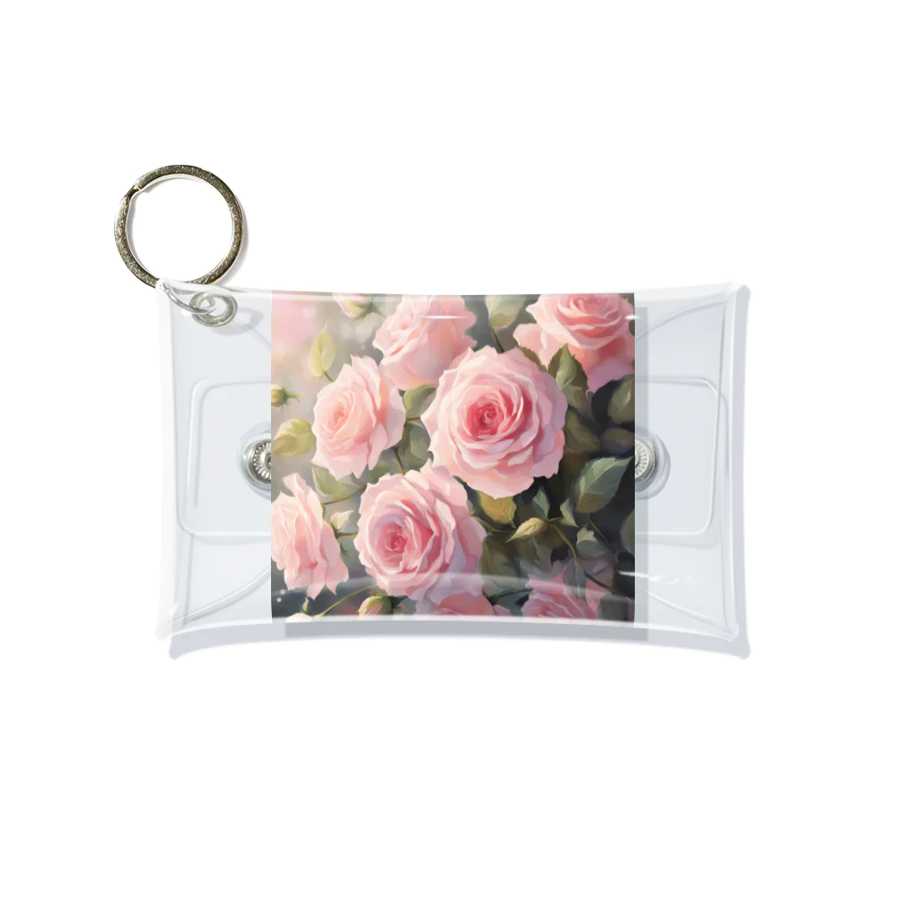 okierazaのペールピンクのバラの花束 Mini Clear Multipurpose Case