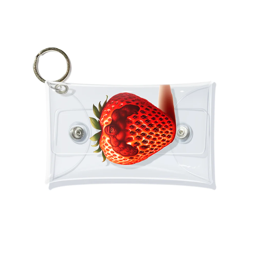ゴリラショップのThe Mighty Gorilla Strawberry  Mini Clear Multipurpose Case