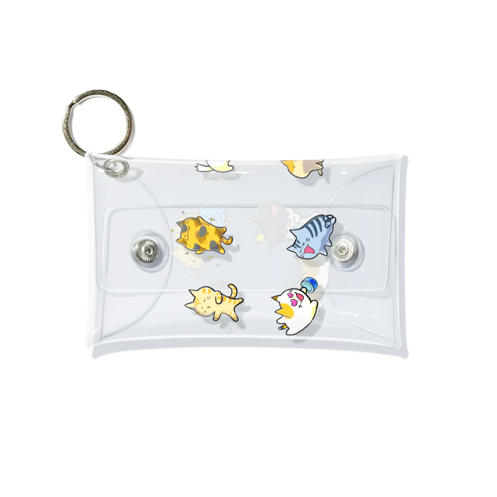 もふもふ堂の猫たちの集会 Mini Clear Multipurpose Case