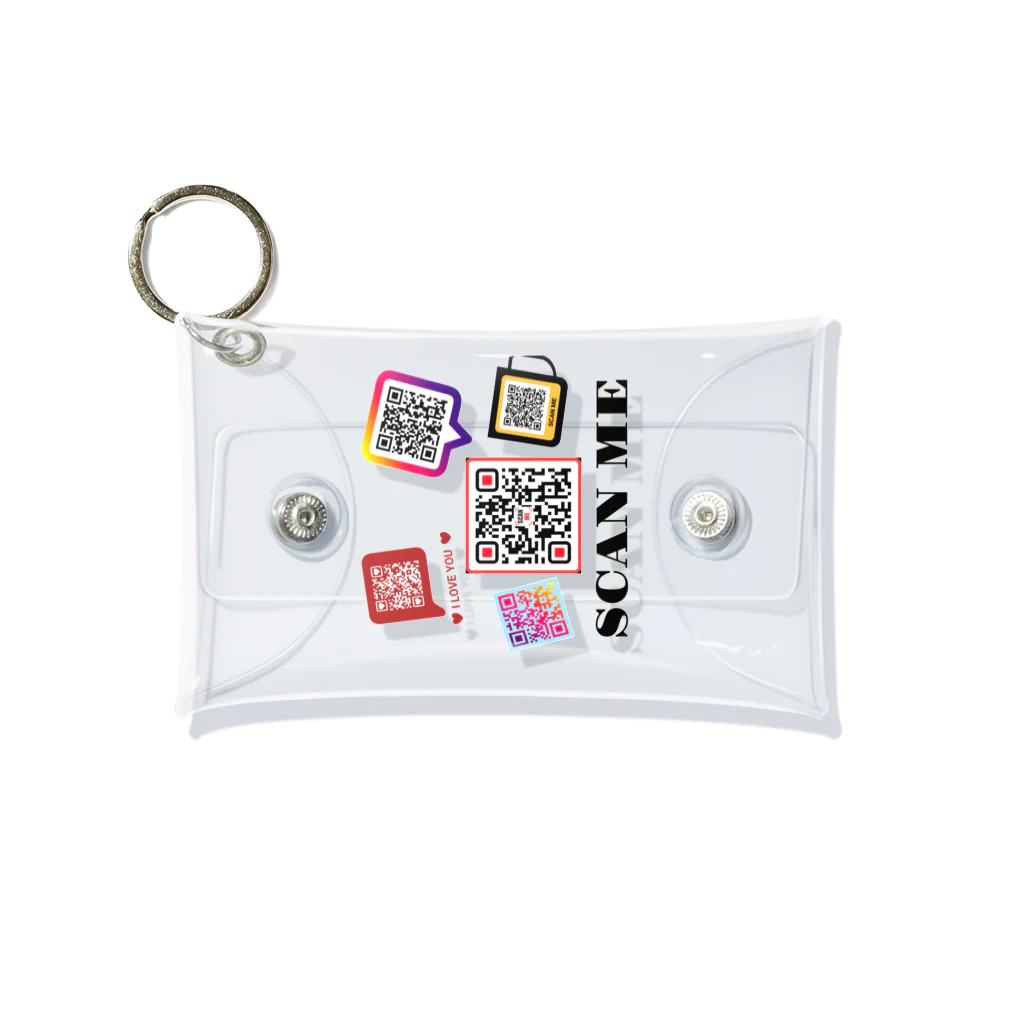 Studio L.O.LのSCAN ME いっぱいのQRコード Mini Clear Multipurpose Case