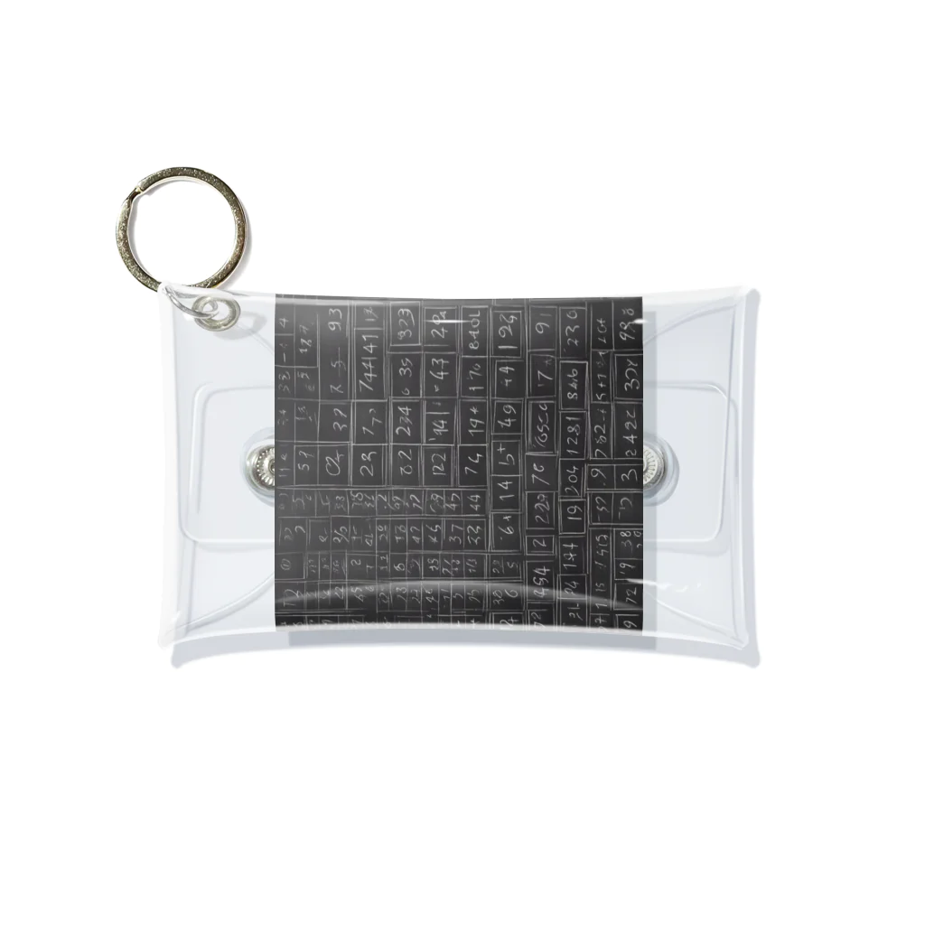 Isaiah_AI_Designの黒板の数字 Mini Clear Multipurpose Case