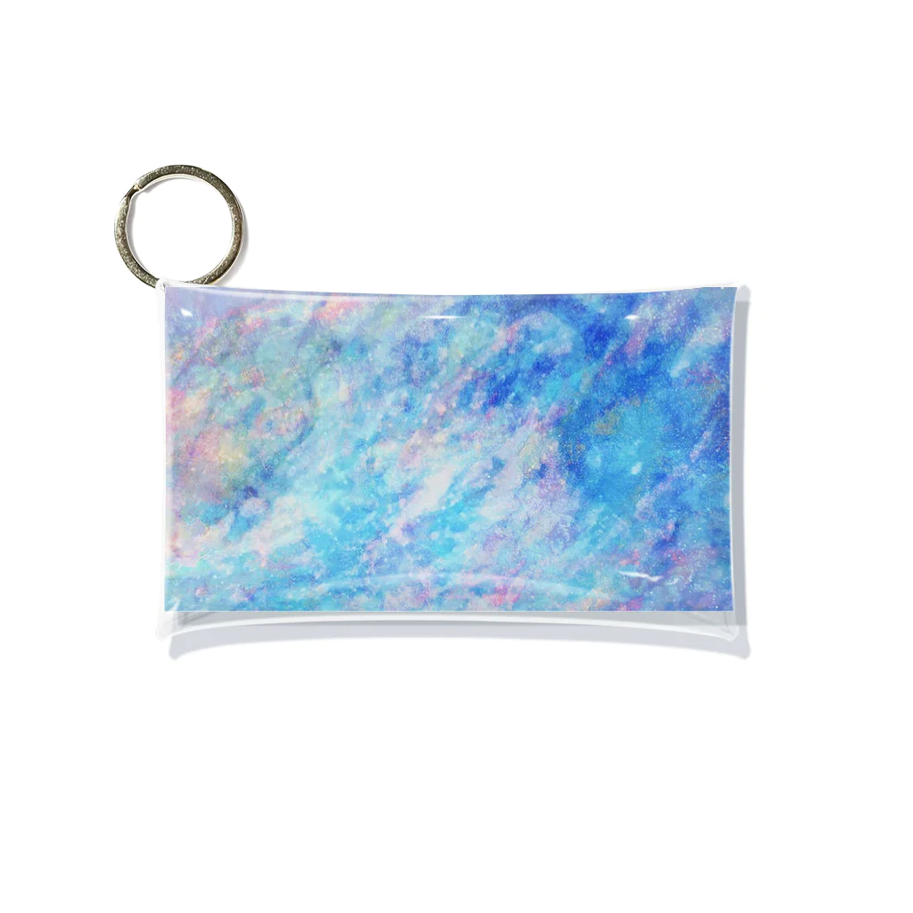 【抽象画】melty moon【フルイドアート】の凍傷 Mini Clear Multipurpose Case