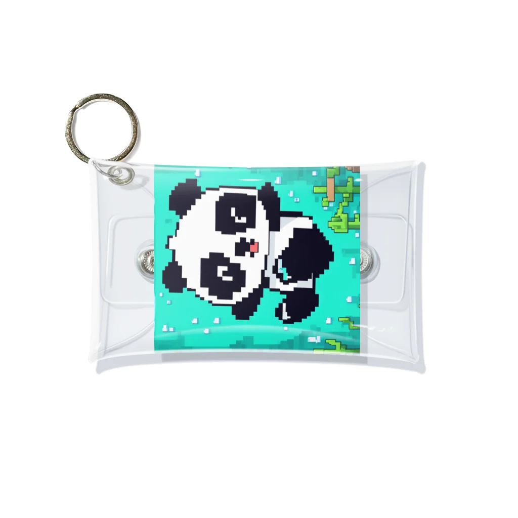 Smile Pop Artの水中パンダ Mini Clear Multipurpose Case