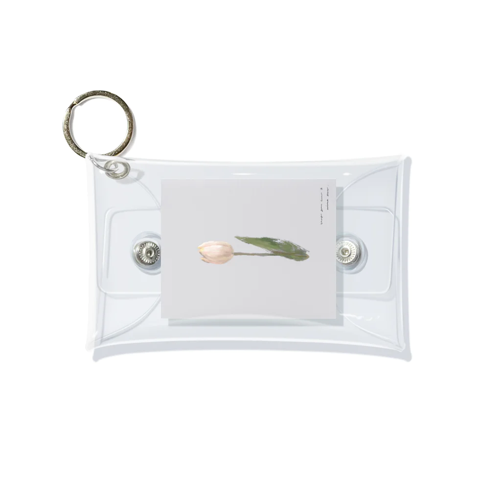 rilybiiのCherry Blossom Tulips Mini Clear Multipurpose Case