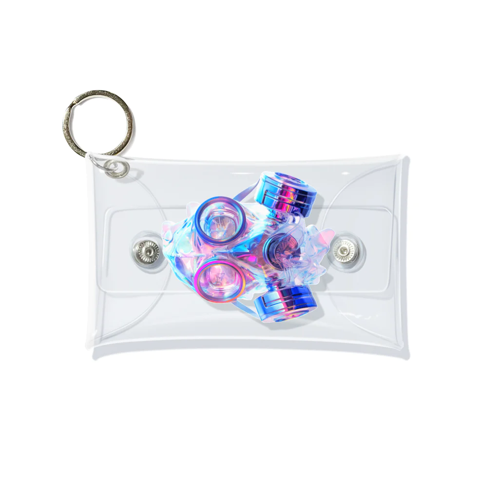 ガスマスク gasmaskのgasmask girl ロゴ Mini Clear Multipurpose Case