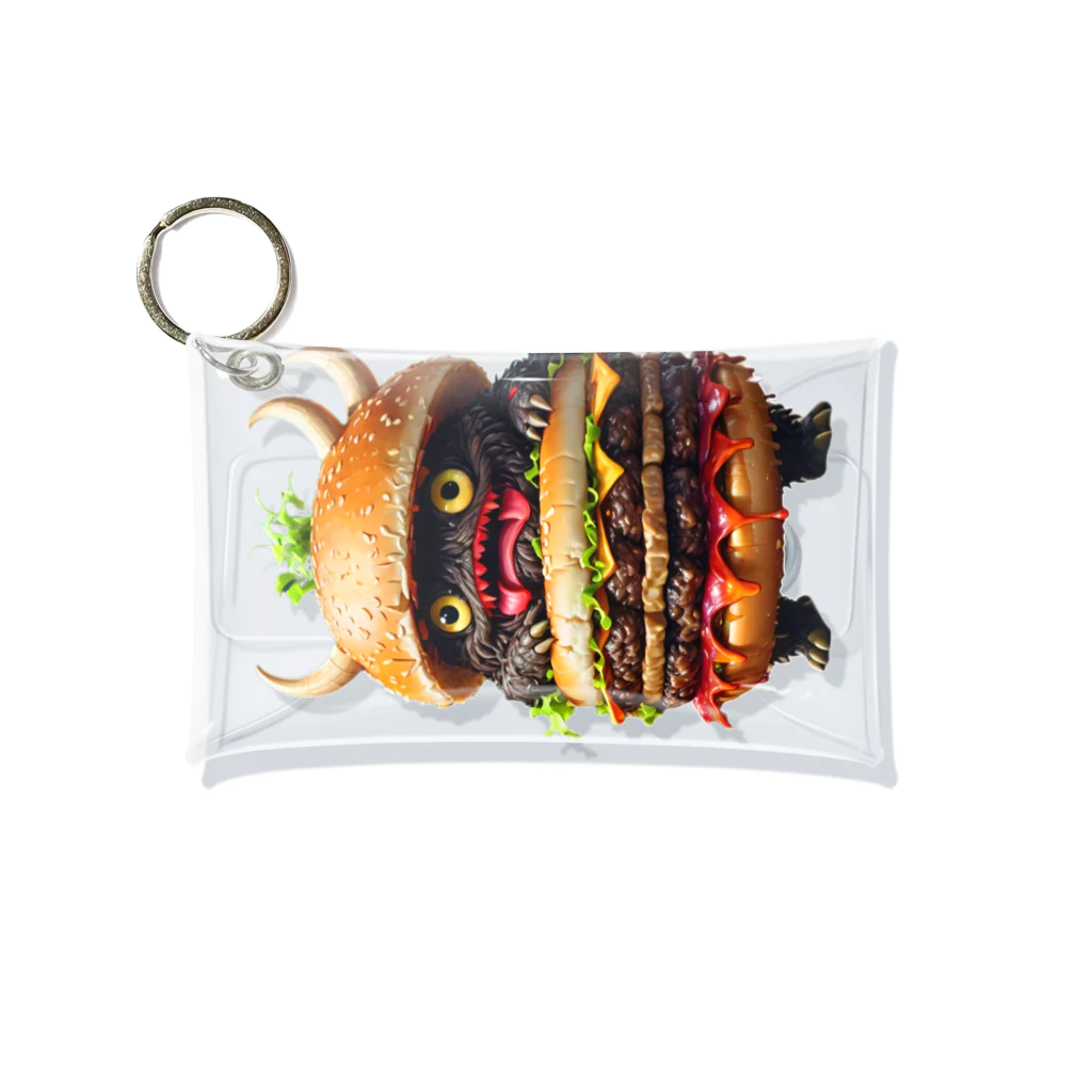 AI妖怪大図鑑のトリプル肉厚ビーフバーガー妖怪　バグドガルド Mini Clear Multipurpose Case