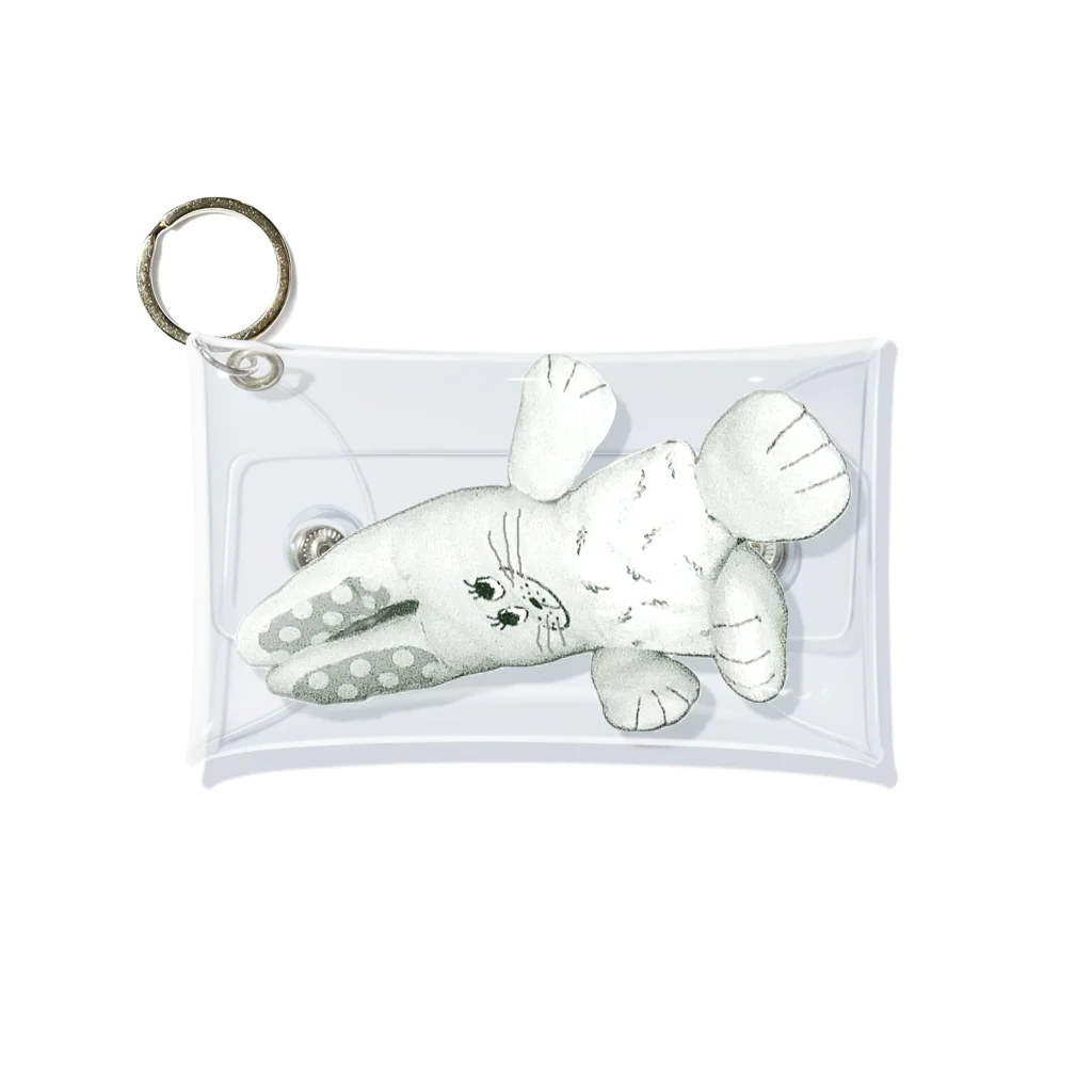 PAW WOW MEOWのおとぼけラビット Mini Clear Multipurpose Case