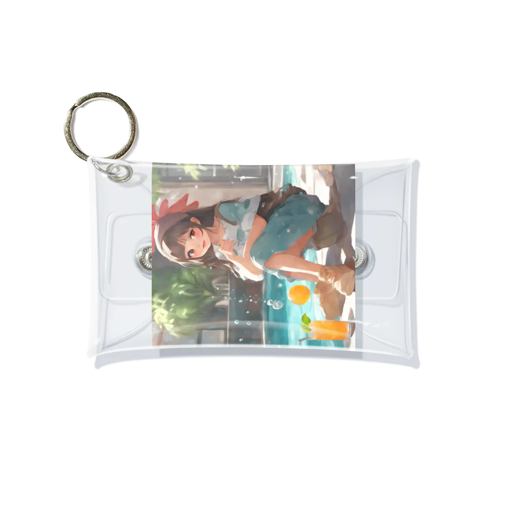 柴犬大好きマンの可愛い女の子　ふわふわ Mini Clear Multipurpose Case