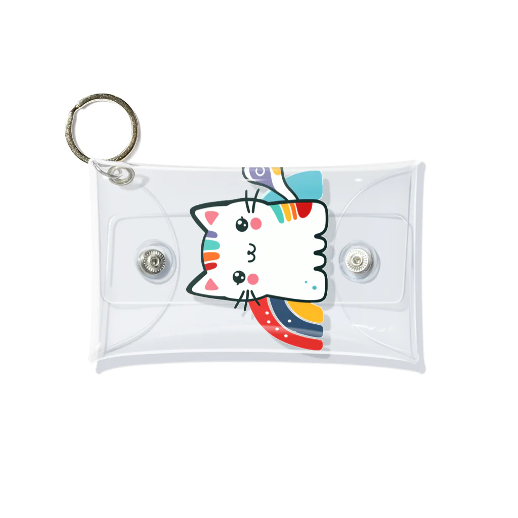 yielanggo007の虹のねこ Mini Clear Multipurpose Case