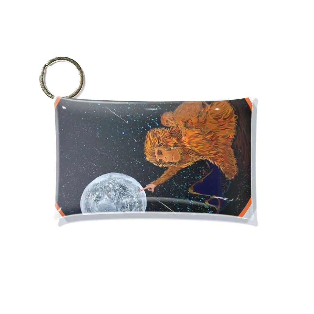 猫の頭の十三支・猿 Mini Clear Multipurpose Case