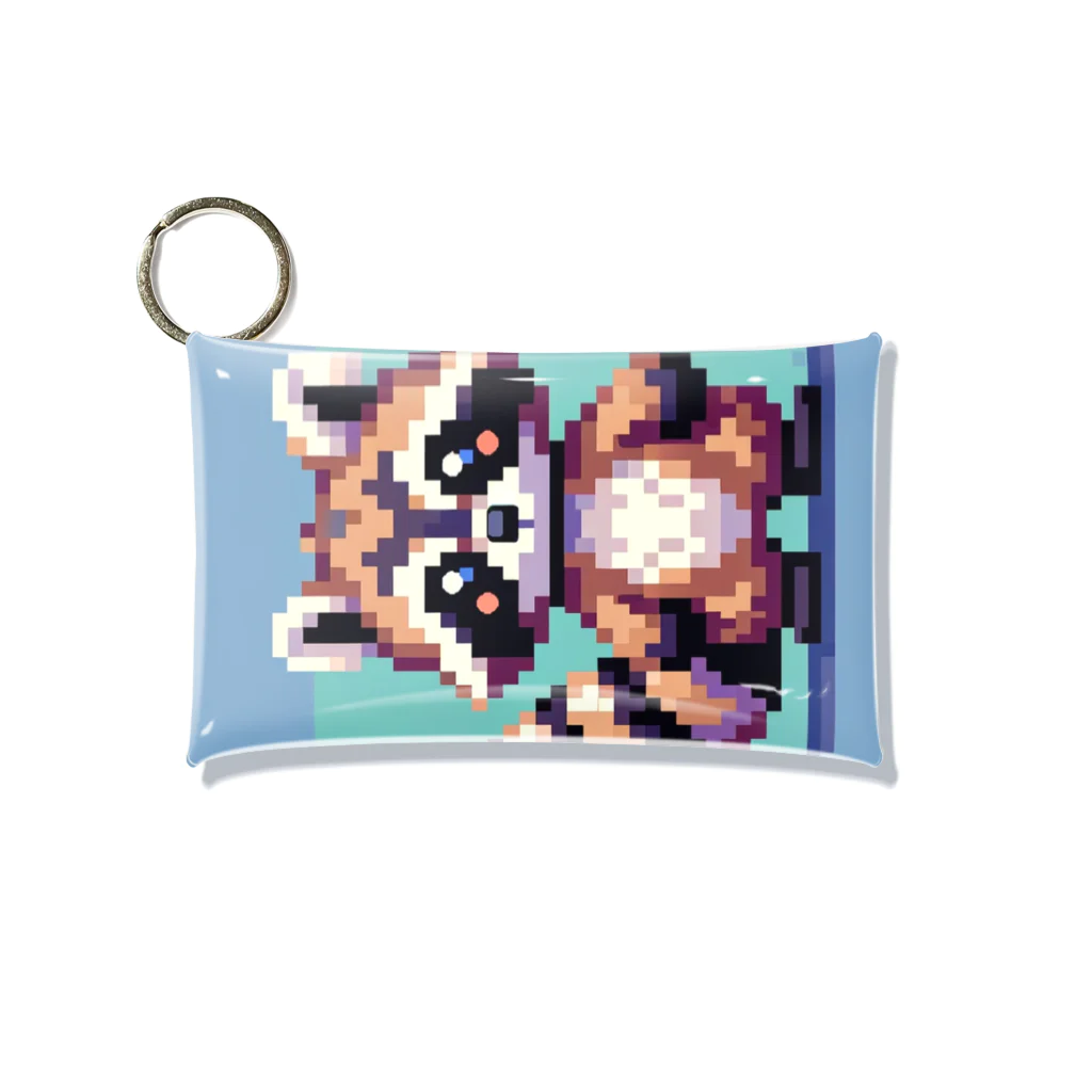 himajinseijin01のドット絵アライグマちゃんTシャツサイズ Mini Clear Multipurpose Case