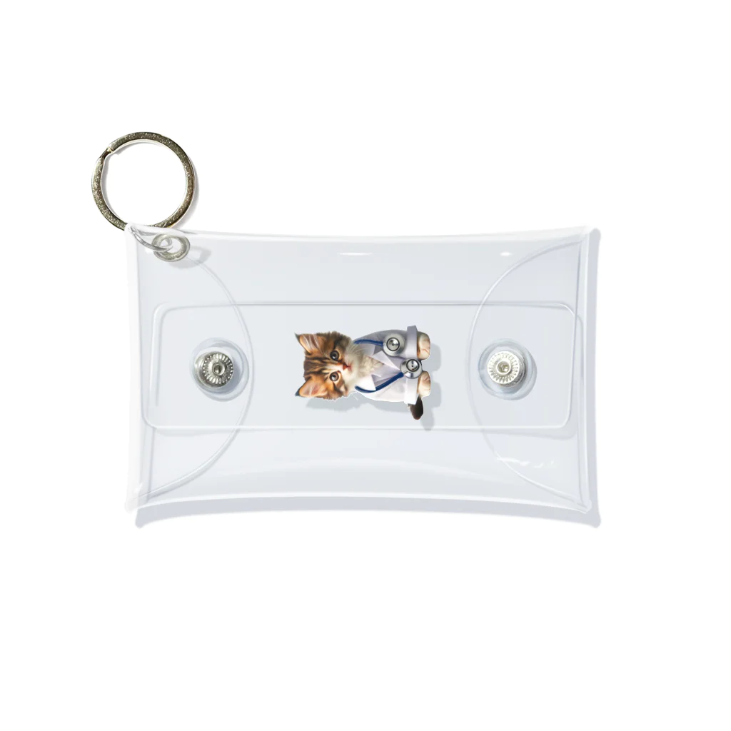 ネコネコ笑店 -Cat Goods Store-のDrねこ丸No1 Mini Clear Multipurpose Case