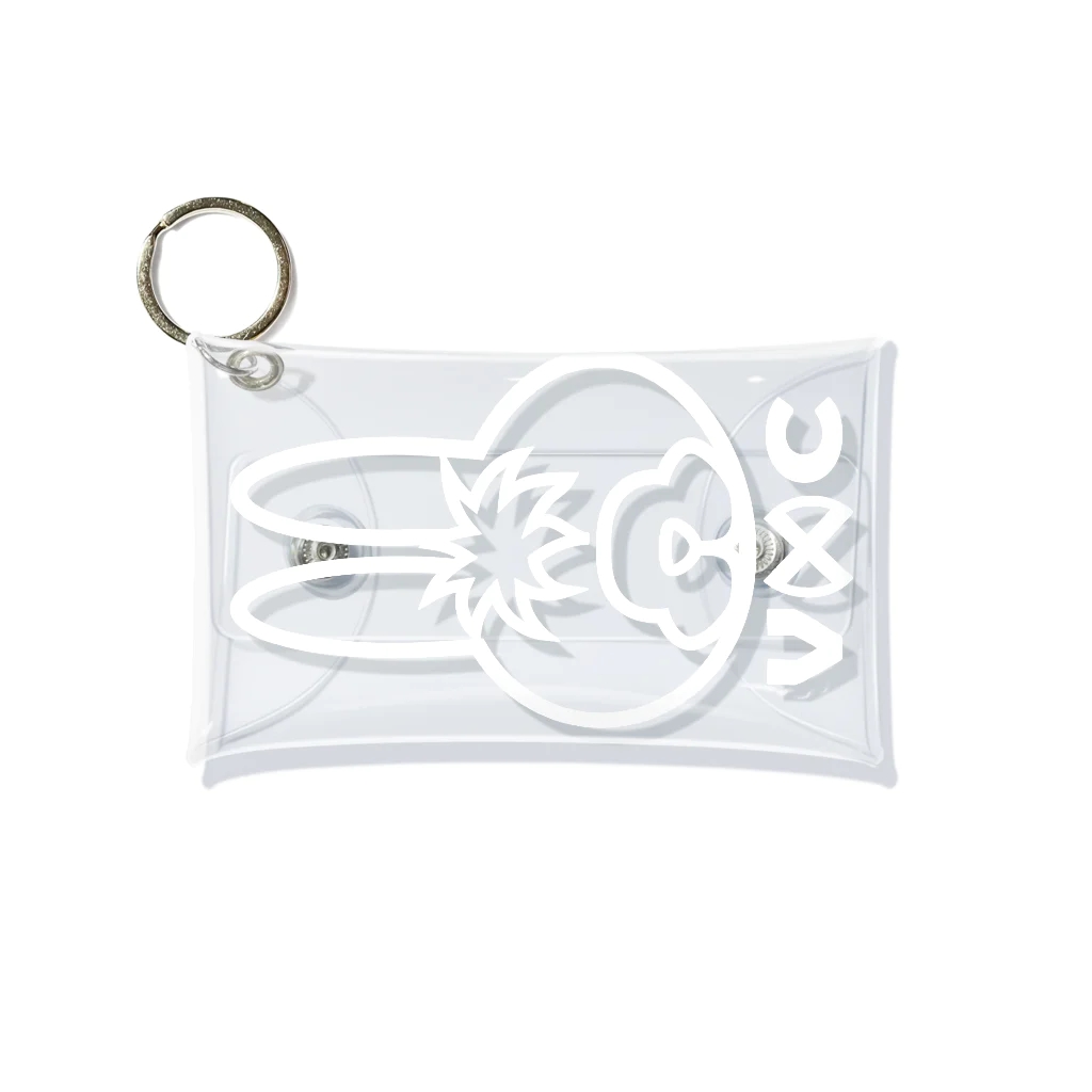 VIRTUAL CROSSのRabbit Logo white Mini Clear Multipurpose Case